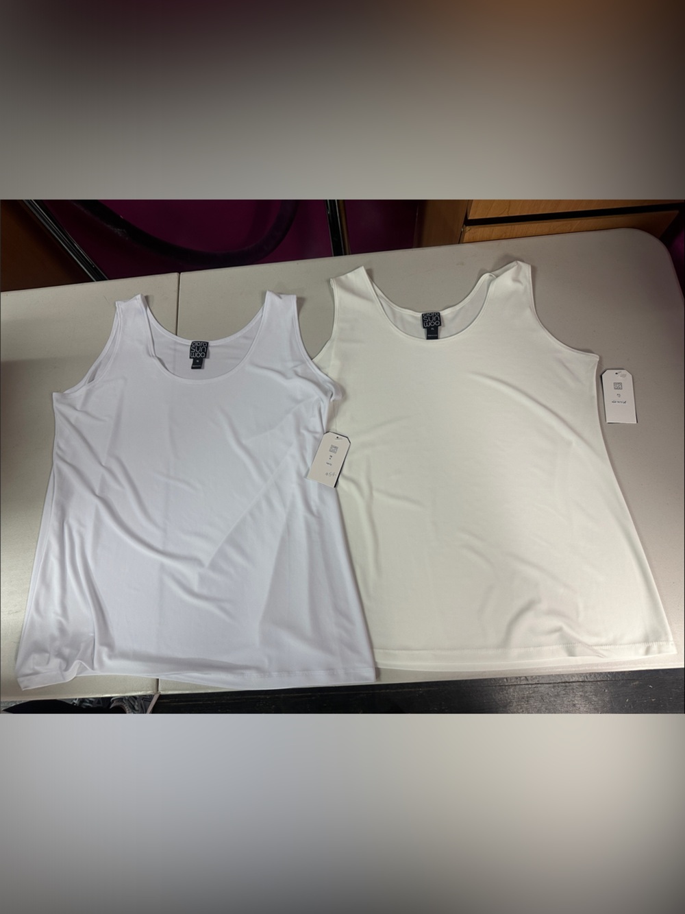 Clara Sun Woo Women’s Tank Top Set - White & Off-White NWT XL/1XL